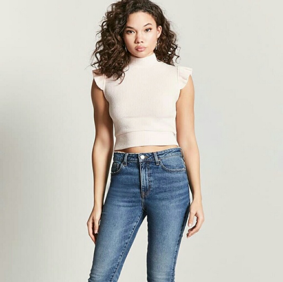 mock neck cap sleeve top